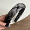 Faixa de Cabelo de Lã Xadrez Retrô com Laço Suave Faixa de Cabeça com Sensação de Luxo Suave Estilo Popular na Internet Headwear