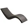 Cama de Exterior Jardín Balcón Silla Sofá de Ratán Silla Mecedora Abierta con Forma de S para Exteriores Patio Piscina Cama de Playa