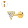 Zeming Original Douyin Más Vendidos F136 Aleación de Titanio y Circonio Aretes de Tachuela Diseño de Nicho Perforación de Lóbulo de la Oreja Tachuelas para Cartílago de la Oreja Estilo Europeo Americano