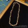 Nanyang Medieval Vintage Banhado A Cobre 18 Do Old Gold Preto Esmalte Cor Strass Retro Colar Medieval