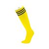 Calcetines de fútbol finos con aguja plana para entrenamiento profesional para adultos y niños, de poliéster y algodón, largos, hasta la rodilla, deportivos, con tres barras, suministro directo de fabricantes.