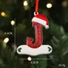 Transfronteiriço Novo 26 Letras Inglesas Natal Criativo Resina Decorações Pingente de Resina de Natal