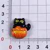 Acessórios de resina de fantasma e abóbora de Halloween em desenho animado, joias DIY, acessórios de cabelo, chaveiros, pequenos pingentes, enfeites para tamancos DIY