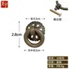 Tirador de anillo estilo chino antiguo para armario, zapatero, puerta de botiquín, cajón, hebilla de etiqueta, círculo hueco de latón puro, tirador pequeño