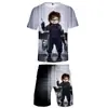 Padrão Bebê Fantasma de Filme de Terror 3D Impressão Digital Transfronteiriço Novo Terno Curto Casual Masculino Manga Curta