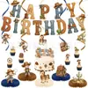 Banderines de Letras Temática Vaquero Occidental Transfronterizos para Fiesta de Cumpleaños, Decoraciones de Atmósfera para Escenario, Adornos para Pasteles y Adornos al por Mayor
