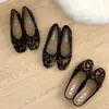 Zapatos Planos de Ante con Estampado de Leopardo Estilo Francés para Mujer, Nuevos Mocasines Ballet con Lazo para Primavera y Otoño 2026