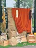 Decoración de Atmósfera de Camping Heno Pajar de Paja de Colores Cojín Redondo de Paja Sofá de Paja Taburete Decoración de Paja de Granja