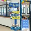 Sinal de Guia para Cerimônia da Temporada de Formatura Decoração de Escola Jardim de Infância Layout de Cena para Porta de Sala de Aula Coluna de Quadro Castelo Inflável