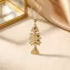 Collar popular con espina de pez incrustada de diamantes, bañado en oro, para mujer, lujo ligero, elegante, sofisticado, exquisito, diseño de nicho, joyería de cadena para la clavícula