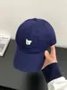 Gorra de Béisbol Bordada de Cachorro Estilo Vintage Japonés para Mujer Estilo Coreano Muestra Cara Grande Cara Pequeña Gorra para Pareja Borde Ancho Todas las Combinaciones