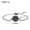 Pulsera Redonda de Acero Inoxidable al por Mayor Transfronteriza Pulsera de Cadena Cruzada Europea y Americana Material en Blanco Pulsera de Regalo Navideño