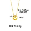 Novo Design Anel Escovado Olho de Gato Pequena Conta Dourada Corrente Clavícula Ouro de Areia Vietnamita Colar Estilo Simples de Luxo Leve Joia