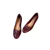 Zapatos de trabajo sencillos estilo vintage para mujer, de cuero suave, para ir al trabajo, sin cordones, con plataforma interior, suela blanda, calzado casual versátil para mujer