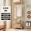 Cabideiro de madeira, cabideiro de chão para quarto, combinação de closet, guarda-roupa aberto montado