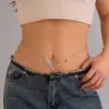 Doce Cool Spice Girl Estilo Borla Borboleta Pingente Dupla Cintura Corrente Feminina Sexy Street Shooting Europeu e Americano Círculo Único Corpo de Metal Corrente