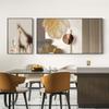 Pintura Decorativa Moderna Simple para Sala de Estar Combinación Doble Caballo Animal Abstracto Atmosférico Lujo Ligero Sofá Fondo Pared Colgante