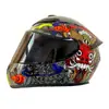 Estoque transfronteiriço Capacete Capacete Completo Masculino e Feminino Corrente Nacional Quatro Estações Scooter Motocicleta Pilotagem Corrida Película Preta Veículo Elétrico
