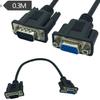 Panel VGA sin soldadura de punto completo de 15 núcleos Cable corto hembra macho línea de extensión enchufe recto de soldadura Cableado de tornillo VGA