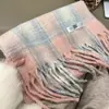 Bufanda Cuadros Fresca Estilo Coreano para Mujer, Otoño e Invierno Cachemira Sintética Gruesa Versátil Cálida Dulce Calentador de Cuello para Estudiante con Ambiente