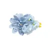 Horquilla de Flor de Tela Azul Estilo Pastoral Francés, Pinza de Pato Dulce de Nicho a la Moda, Accesorio para el Cabello con Ambiente Festivo