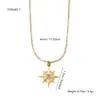 Collar para Mujer de Acero Inoxidable Chapado en Oro de 18 Quilates, Colgante Geométrico Elegante y Moderno de Estrella Corazón Estrella Fugaz Incrustado con Circonita
