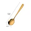 Cuchara Redonda de Acero Inoxidable Buyer Star para Uso Doméstico, Estilo Chino para Comer y Cuchara para Sopa, Vajilla, Cuchara para Sopa Colorida con Recubrimiento de Titanio