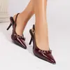 Tacones Altos de Punta Francesa con Lazo para Mujer 2025 Nuevos Sandalias Elegantes de Verano para Mujer con Punta de Stiletto