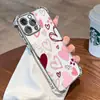 Funda para iPhone 18 Pro Max Estilo Coreano Ins Corazón Rosa Forma de Manzana iPhone 17 Esquinas Cuatro Esquinas Anti-Caída Bolsa de Aire Cubierta Protectora