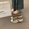 Zapatos Mary Jane Florales Estilo Bosque para Mujer 2026 Primavera Nuevos Estilo Ballet Versátiles de Correa Única Boca Baja Planos