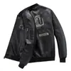 Chaqueta de Piel Nueva para Hombre 2026, Chaqueta de Piel Versátil y Elegante para Hombres Jóvenes, Chaqueta de Motocicleta Talla Grande, Abrigo de Piel para Hombre