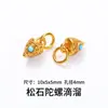 Acessórios de Turquesa Natural Banhados a Ouro 24K Pulseira de Contas Artesanal DIY Contas Espaçadoras em Formato de Ovo Atacado