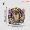 Porta de Elfo da Floresta Transfronteiriça Estilo Casa na Árvore Cogumelo Placa de Boas-Vindas Decoração de Jardim Artesanato em Madeira
