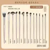 Set de Pinceles de Maquillaje Dorados de 13 Piezas y 15 Piezas, Pincel para Sombras de Ojos, Pincel para Sombras de Nariz, Pincel Biselado en Forma de Hoz para Contorno, Set Portátil de Pinceles para Ojos