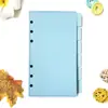 Bolsa de PP de Hojas Sueltas A6 Azul Mate Morandi Bolsillo Doble Solapa Interior y Exterior Separador de Bolsillo para Pantalones Bolsa de Presupuesto para Efectivo