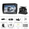 Pantalla HD inalámbrica digital para camión de 7 pulgadas, un arrastre, dos bases magnéticas, cámara solar, con función DVR