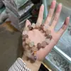 Pulsera de Jade de Seda Dorada de Xinjiang para Mujer Estilo Ins Cuentas de Calabaza Pulsera de Joyería de Mano Violeta Artículos para Transmisión en Vivo de Círculo Único Wenwan
