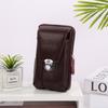 Nova bolsa grande para celular primeira camada couro bovino sintético bolsa de cintura para celular feira de supermercado bolsa de cintura para celular fábrica atacado