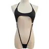 Lingerie Sexy Europeia e Americana Transfronteiriça Macacão Sexy Sem Costas com Cadarço Biquíni de Três Peças Maiô Maiô Traje Feminino