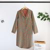 Camisola feminina de algodão com manga comprida, primavera e verão, simples, plus size, vestido de gaze dupla, vestido vintage de manga comprida