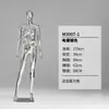 Maniquí Femenino Galvanizado de Cuerpo Completo para Exhibición en Tiendas de Ropa para Mujer, Soporte de Maniquí Plateado