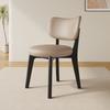 Silla de Comedor de Madera Maciza para Uso Doméstico, Silla Moderna Estilo Crema con Cojín Suave, Taburete de Comedor, Silla de Comedor con Respaldo de Lujo Ligero para Reuniones de Hotel para Adultos