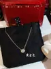 Collar de Diamante Único V-Gold de Alta Gama para Mujer, Chapado en V-Gold con Oro de 18K, Collar de Disco Redondo Pequeño, Cadena para Clavícula Ufo, Al por Mayor