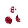 3 Nuevos Ramilletes Redondos de Rosas Artificiales Falsas, Flores de Seda, Flores Artificiales de Plástico, Decoraciones de Alta Gama para Sala de Estar, Productos de Arte Floral para Bodas