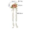 Ramo de novia bohemio con flores para boda, dama de honor, ramillete de rosas, traje de flores para muñeca, cinta, borde cruzado, gran oferta