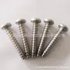 Parafusos autoatarraxantes triangulares de aço inoxidável, cabeça Phillips, parafusos de rosca rápida de cabeça redonda com soquete Torx, parafusos de travamento de alta resistência