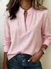 Camisa de Manga Larga a Cuadros para Mujer, Cuello en V, Holgada, Elegante, para Viajar, Estación Independiente de Amazon, Primavera y Otoño 2026, Europea y Americana