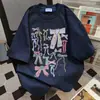 Camiseta de Manga Corta con Estampado de Lazo Graffiti Colorido Estilo Coreano Niche 2026 Verano Nuevo Vintage Holgado