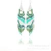 Pendientes de estilo étnico bohemio de venta caliente transfronteriza, pendientes encantadores de cuentas de arroz japonesas con circonita, pendientes de borlas tejidas a mano para mujer