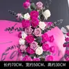 Chiyidai Boda orquídea fila de flores rojo rosa fila de flores de simulación de boda diseño de escena de fila de flores decoración de fondo de compromiso camino de flores guía